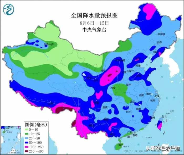 新一轮冷空气来袭已确定，暴雨大暴雨已确认，7~9号降雨分布如下