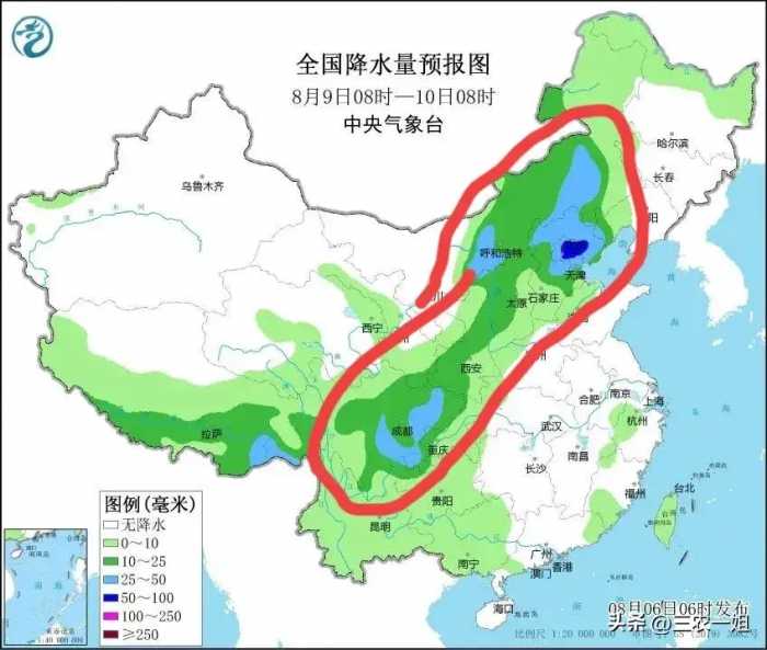 新一轮冷空气来袭已确定，暴雨大暴雨已确认，7~9号降雨分布如下